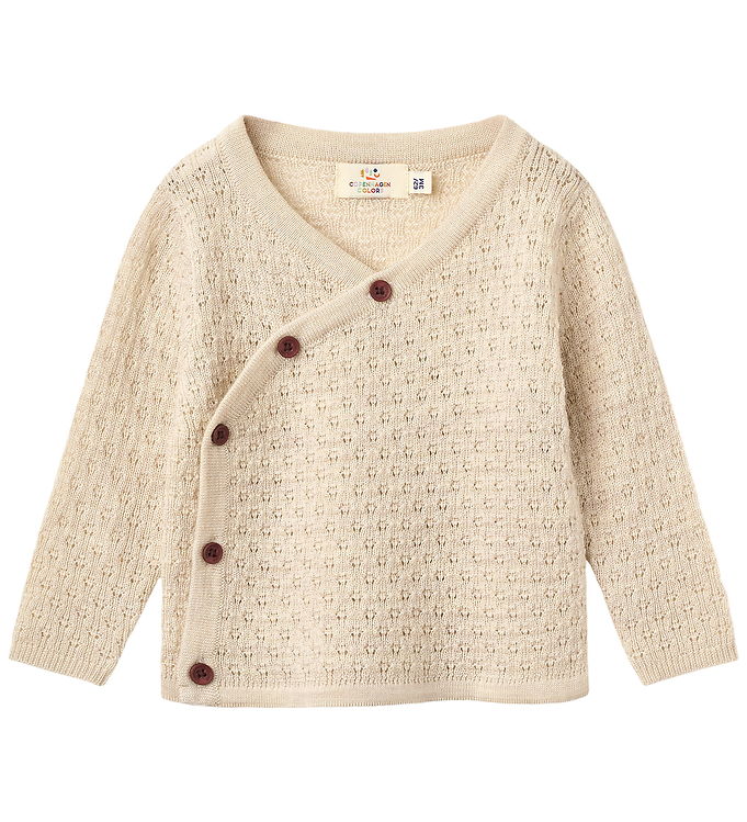 Copenhagen Colors Cardigan - Strik - Uld - Pale Cream Melan