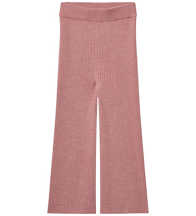 Rib Bukser med Vidde i Merinould - Winter Rose - Winter Rose / 116