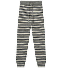 Copenhagen Colors Leggings - Strik - Uld - Grey Stripe