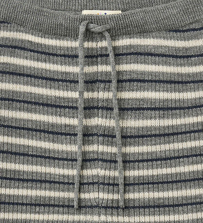 Copenhagen Colors Leggings - Strik - Uld - Grey Stripe