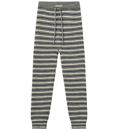 Copenhagen Colors Leggings - Strik - Uld - Grey Stripe
