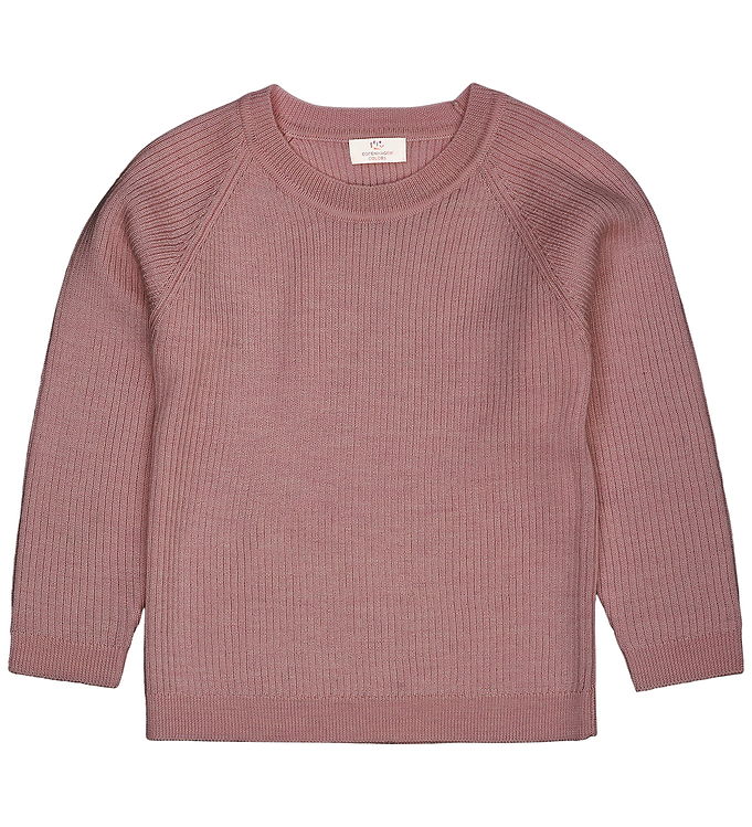 Klassisk Merino Bluse i Rib - Winter Rose - Winter Rose / 122