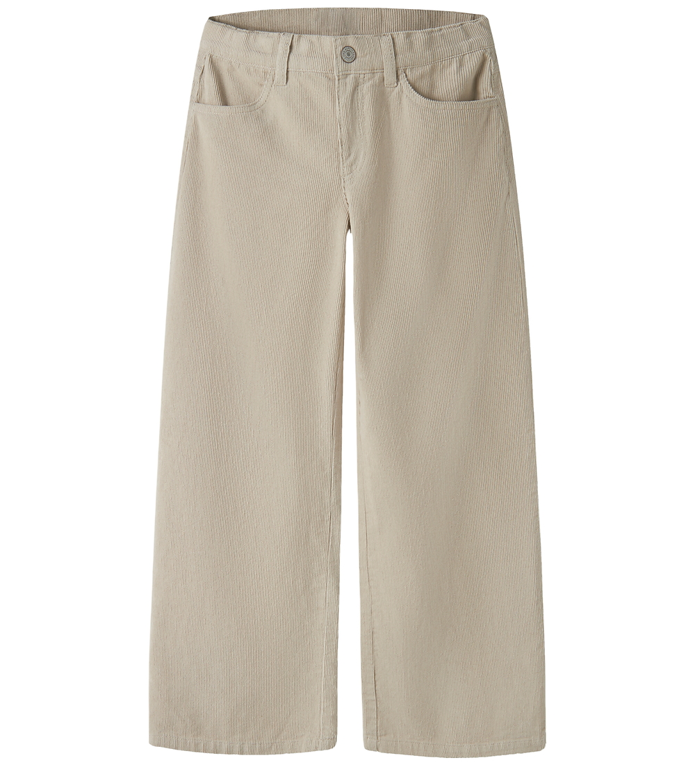 Name It Broek - Extra breed - NkfRose - Havermout - Name It - 8 jaar (128) - Broeken - Katoen