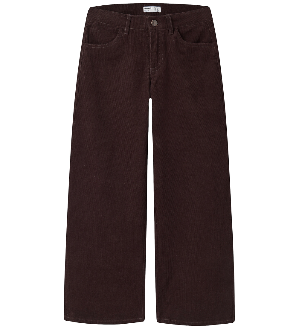 Name It Hosen - X-Wide - NkfRose - Chocolate Plum - Name It - 12 Jahre (152) - Hosen - Baumwolle