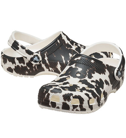 Crocs Sandaler - Classic Pop Animal Clog - Chalk/Multi