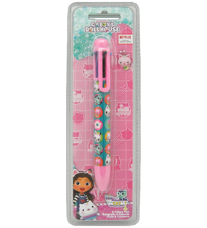 Gabby's Dollhouse Pen m. 6 Farver - Lyserød