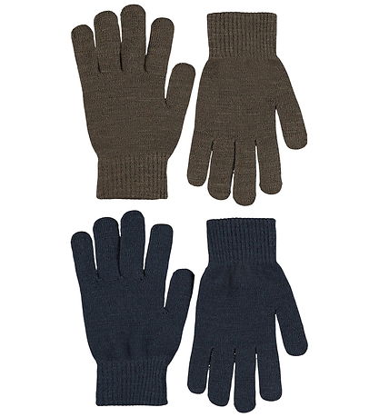 Molo Handsker - 2-pak - Strik - Kiddy Wool - Total Eclipse