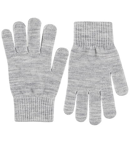 Molo Handsker - 2-pak - Strik - Kiddy Wool - Grey Melange