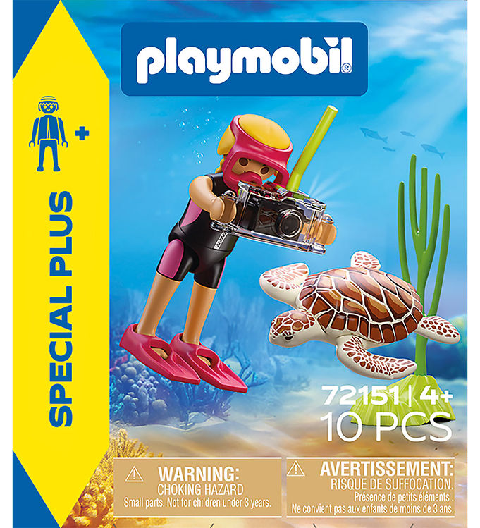 Playmobil SpecialPlus - Dykkerkvinde med Skildpadde 72151 - 10 d