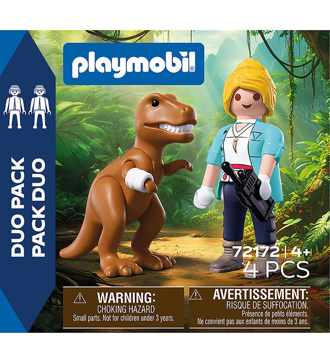 Playmobil DuoPack - T-Rex Med Explorer 72172 - 4 Dele