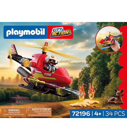 Playmobil Brandslukningshelikopter - 72196 - 34 Dele