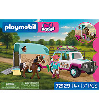 Playmobil Køretøj Med Hestetrailer - 72129 - 71 Dele