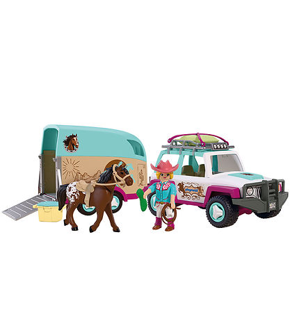 Playmobil Køretøj Med Hestetrailer - 72129 - 71 Dele