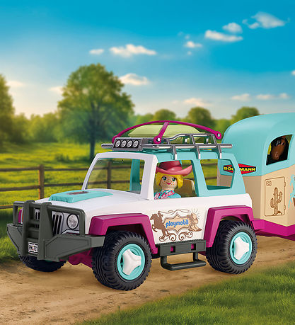 Playmobil Køretøj Med Hestetrailer - 72129 - 71 Dele