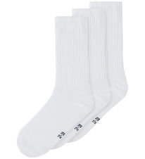 Name It Strømper - 3-pak - Noos - NknFrankie - Bright White/Brig