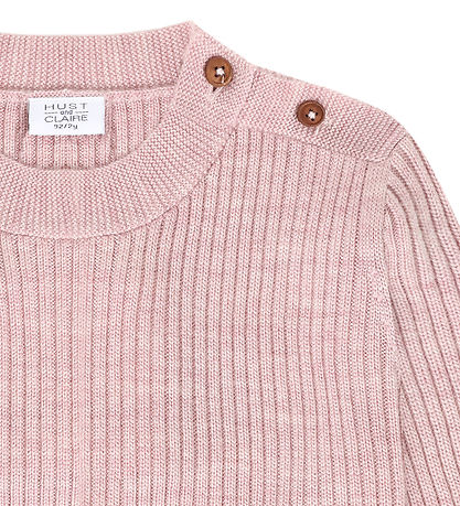 Hust and Claire Bluse - Uld - Rib - HCPil - Heather