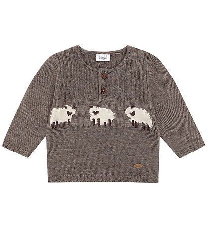 Hust and Claire Bluse - Uld - Strik - Deer Melange