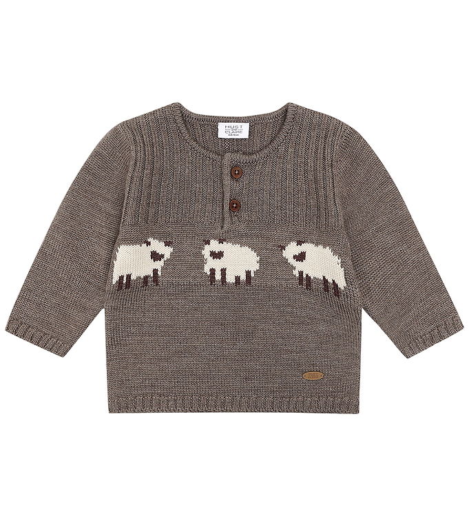 Hust and Claire Bluse - Uld - Strik - Deer Melange