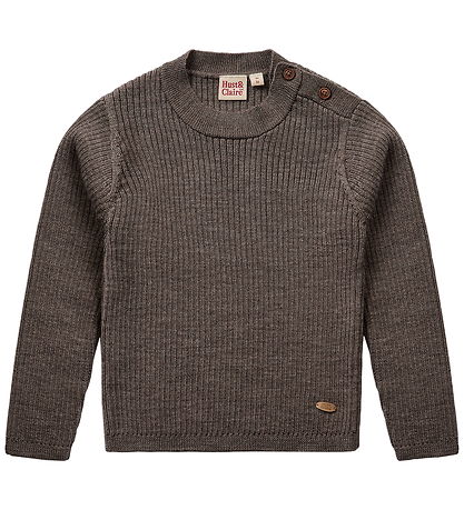 Hust and Claire Bluse - Uld - Rib - HCPil - Deer Melange