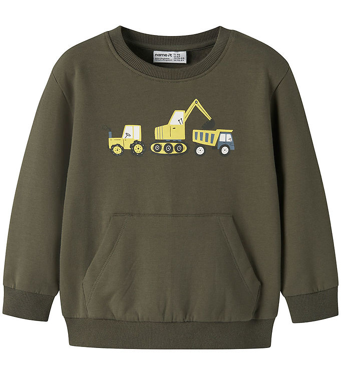 Name It Sweatshirt - NmmVugo - Olive Night/Excavator
