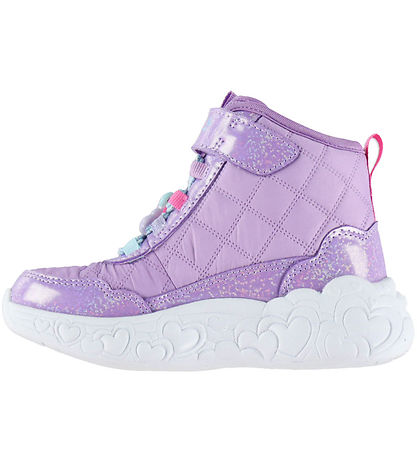 Skechers Støvler - Eternal Heart Lights - Cozy Glitter - Purple