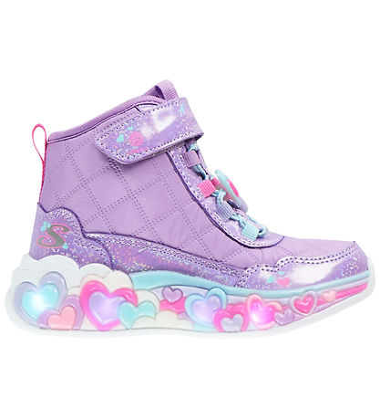 Skechers Støvler - Eternal Heart Lights - Cozy Glitter - Purple