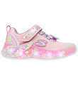 Skechers Blinkesko - Butterfly Bliss - Light Pink m. Glimmer