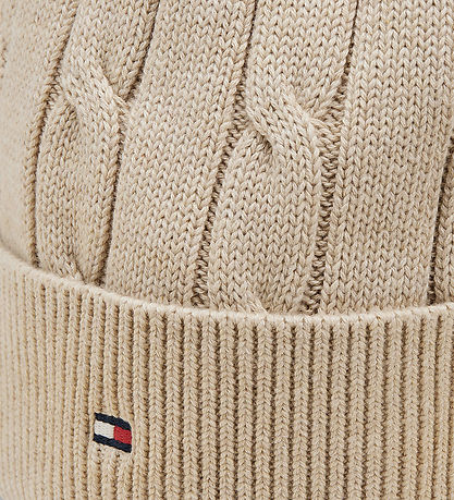 Tommy Hilfiger Hue - Cable Strik - Gentle Gold Heather Beige