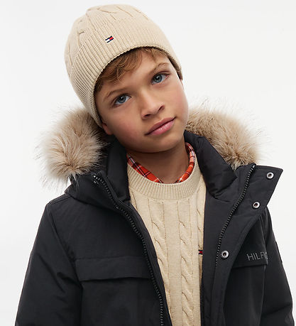 Tommy Hilfiger Hue - Cable Strik - Gentle Gold Heather Beige