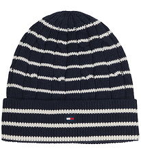 Tommy Hilfiger Hue - Cable Strik - Dark Blue/Ivory Petal Stripe 