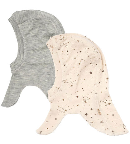 Wheat Elefanthue - Uld - 1-lags - 2-pak - Felix - Eggshell Stars