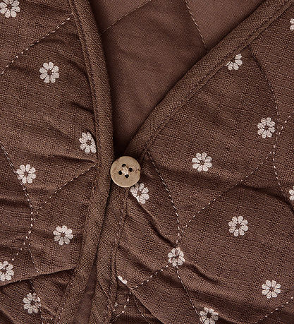 Lil' Atelier Vest - NmfHulla - Teak m. Blomster