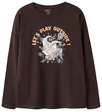 Name It Bluse - NkmVictor - Chocolate Plum/Space Skate