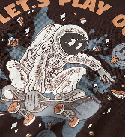Name It Bluse - NkmVictor - Chocolate Plum/Space Skate