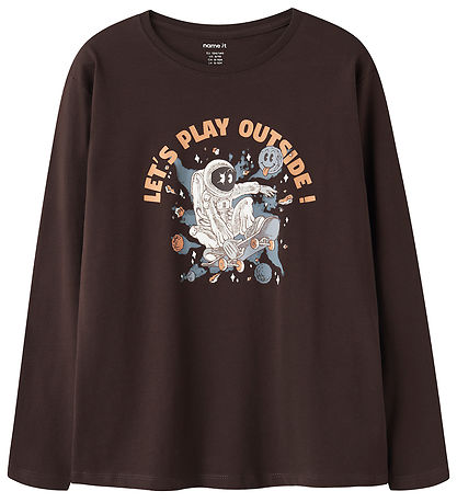 Name It Bluse - NkmVictor - Chocolate Plum/Space Skate