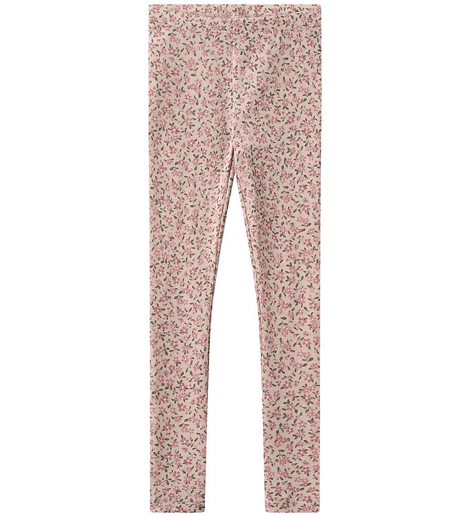 Wheat Leggings - Uld - Agi - Pale Lilac Flowers