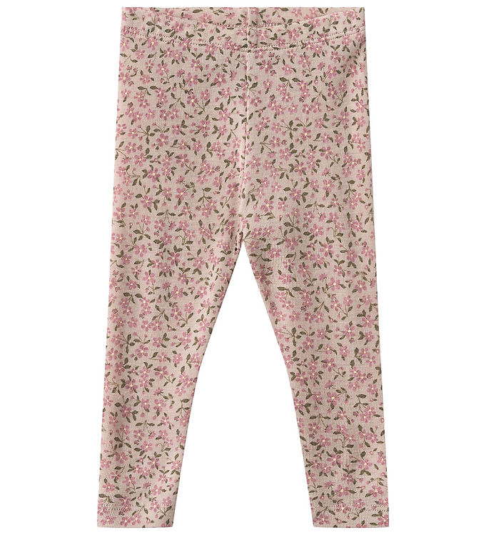 Wheat Leggings - Uld - Agi - Pale Lilac Flowers