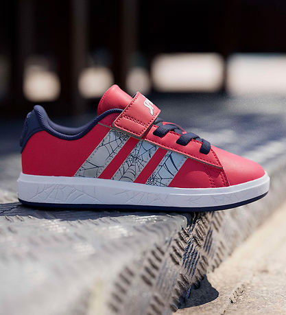 adidas Performance Sko - Grand Court - Spider-Man EL - Purrub/Si