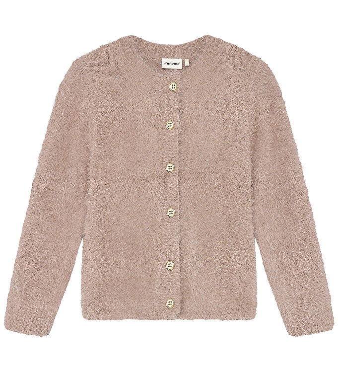 Minymo Cardigan - Strik - Bark m. Guldglimmer
