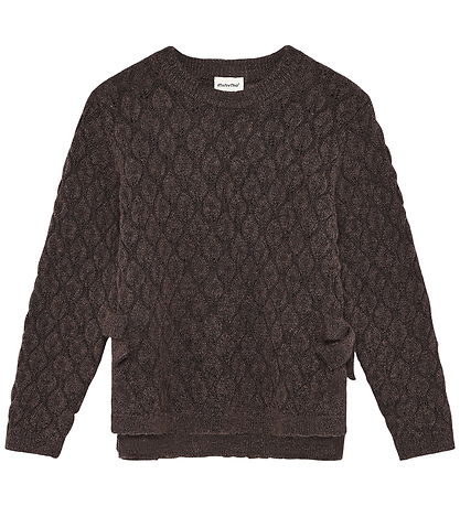 Minymo Bluse - Strik - Plum Truffle