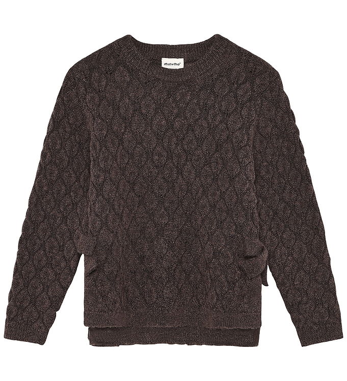 Minymo Bluse - Strik - Plum Truffle