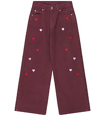 The New Bukser - Wide - Burgundy EMB TN