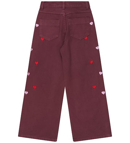 The New Bukser - Wide - Burgundy EMB TN