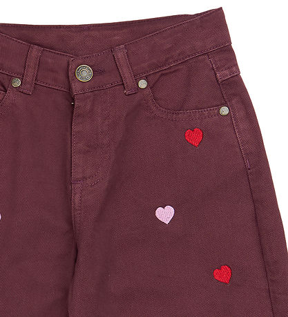 The New Bukser - Wide - Burgundy EMB TN