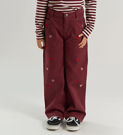 The New Bukser - Wide - Burgundy EMB TN