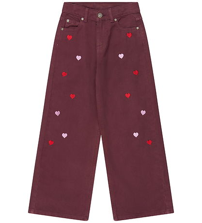 The New Bukser - Wide - Burgundy EMB TN