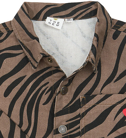 The New Skjorte - TNVanya Overshirt - Taupe Gray AOP TN