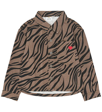 The New Skjorte - TNVanya Overshirt - Taupe Gray AOP TN