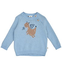 Müsli Bluse - Strik - Soft Blue