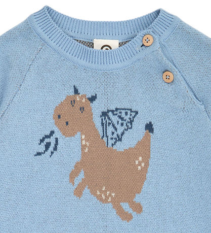 Müsli Bluse - Strik - Soft Blue